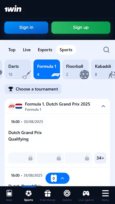Online Sport Betting F1