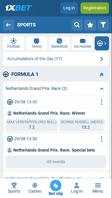 Formula 1 Betting