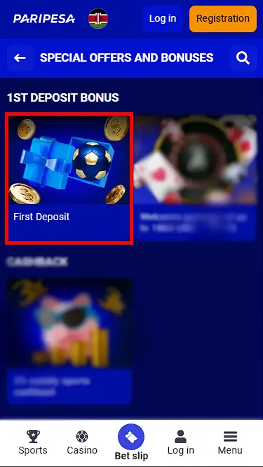 Claim the Welcome Bonus