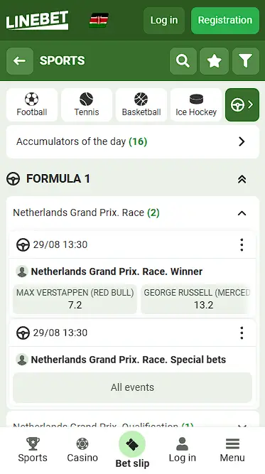 F1 Betting Experience