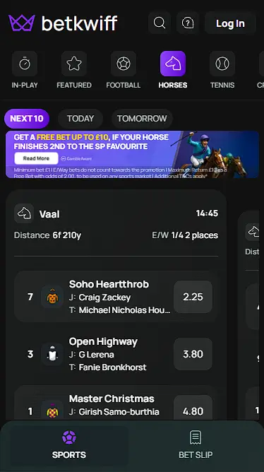 Website Offering Horse Racing Bets