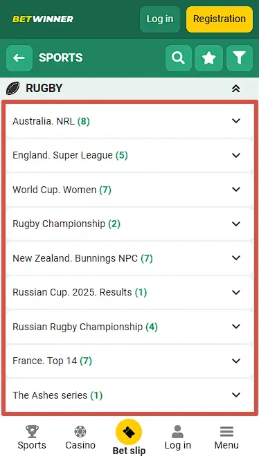 Place a Rugby Bet