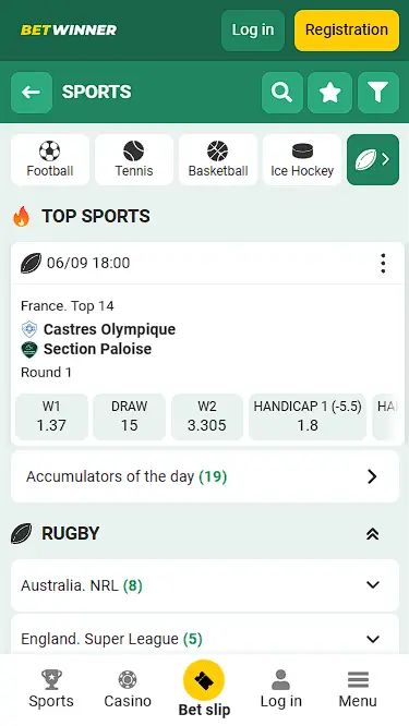 Betting on Rugby Events