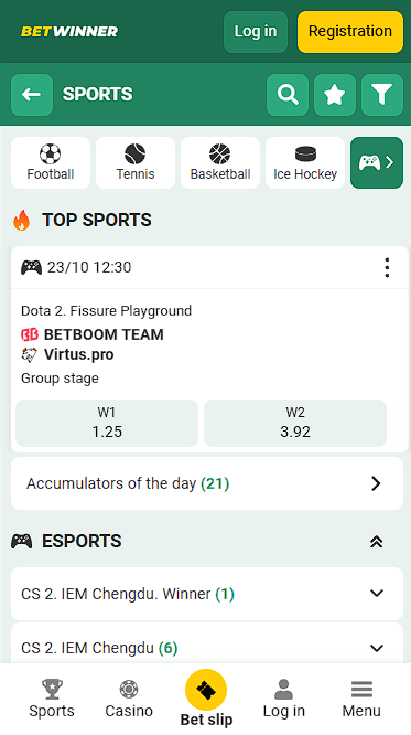 Betwinner Esports Betting Platform