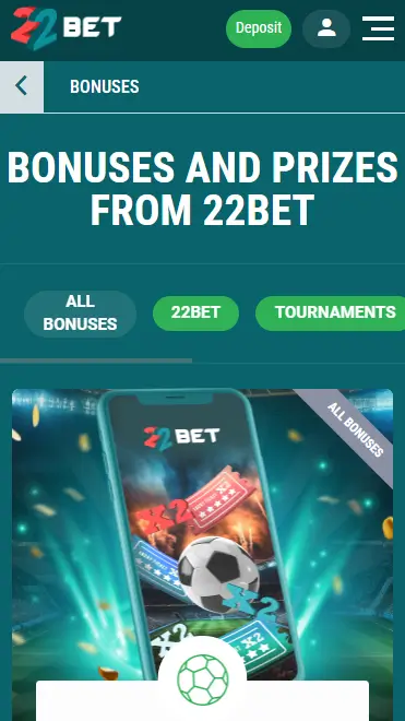 22bet Best Bonuses in 2025