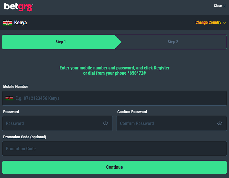 Betgr8 Registration Using Full Version of the Site