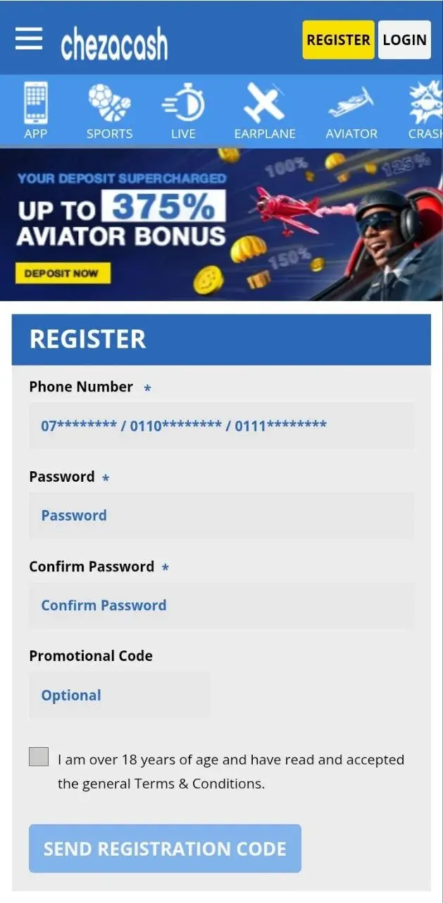 Chezacash Review: Registration Process