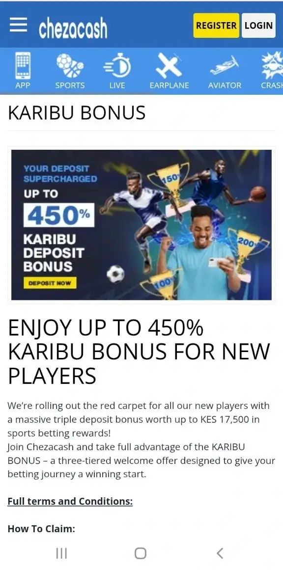 Karibu Bonus at Chezacash