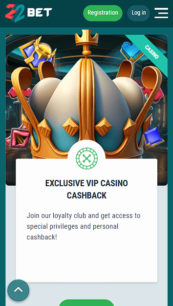 22Bet VIP Casino Cashback Kenya