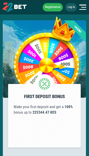 22Bet First Deposit Bonus After Registration