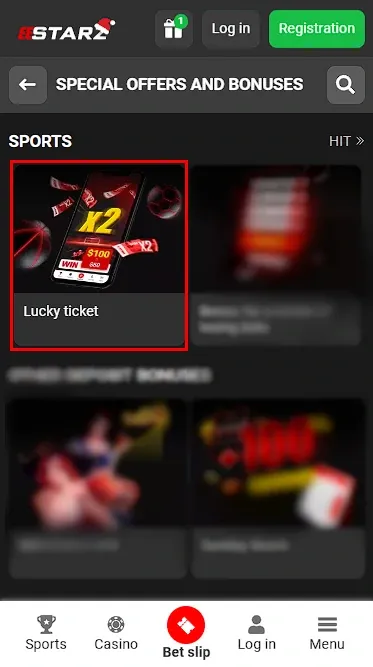 888Starz Lucky Ticket Bonus