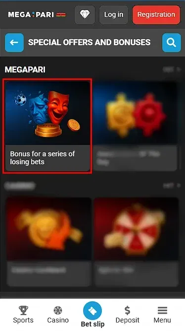 Losing Streak Bonus Megapari