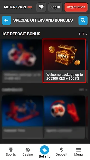 Casino Welcome Bonus Megapari