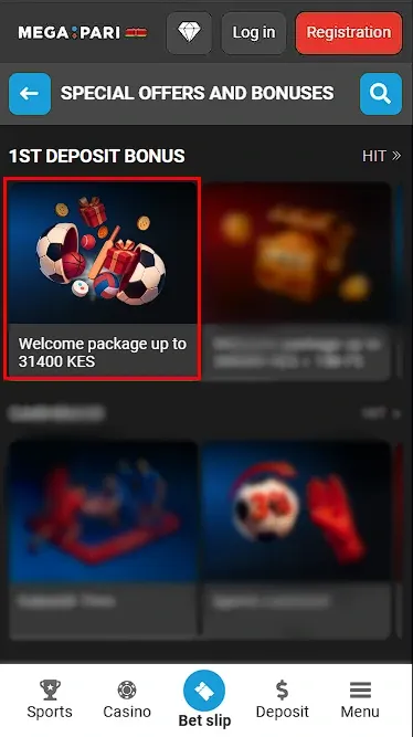 Sports Welcome Bonus Megapari