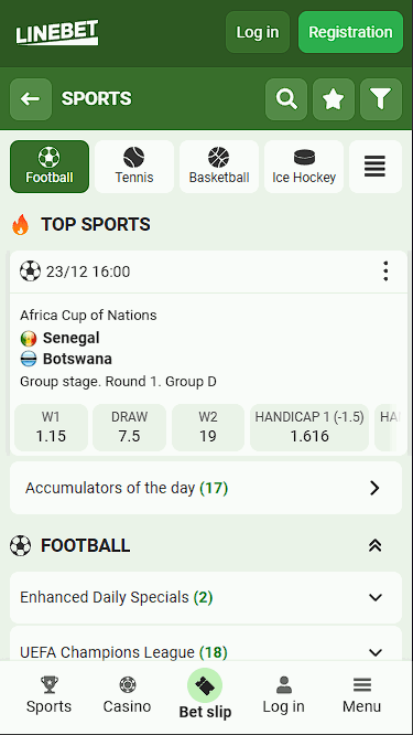 Linebet Football Betting