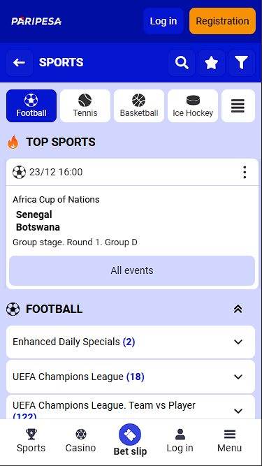 Paripesa Football Betting