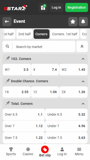 888Starz Corner Betting