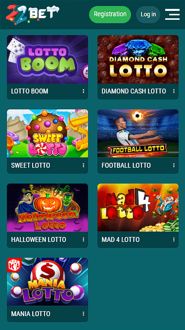 22bet Lottery Games