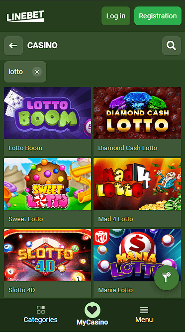 Linebet Lottery Games