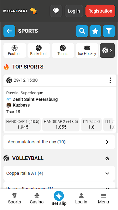 Megapari Variety of Volleyball Events