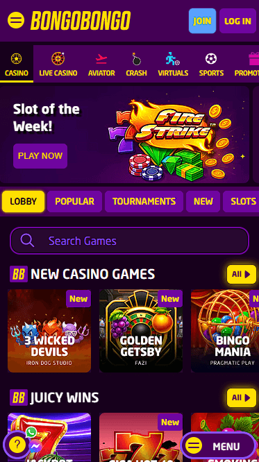 BongoBongo Mobile Experience