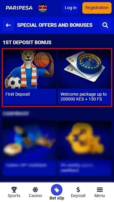 Welcome Bonus for Sports and Casino from Paripesa