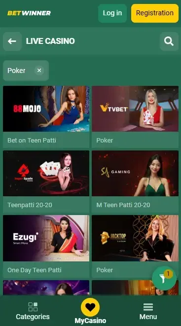 Play Poker Live