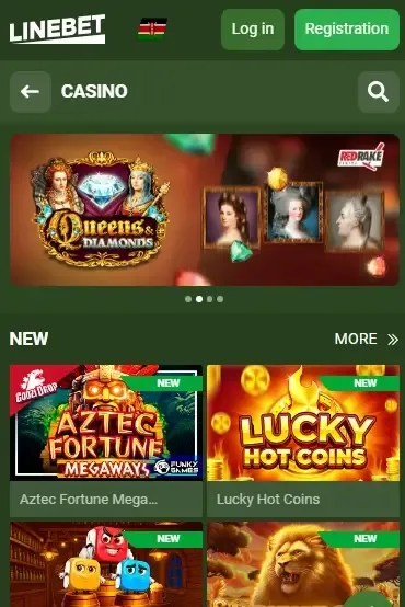 Linebet Casino Lobby