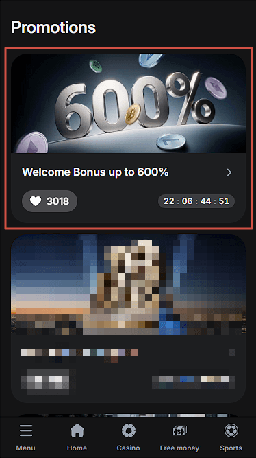 Welcome Bonus at Casino Betting Site