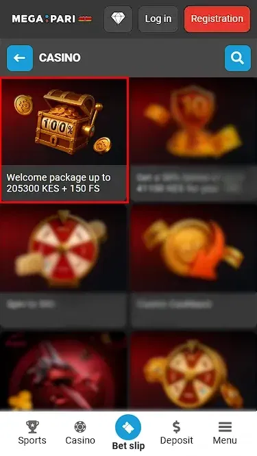 Megapari Kenya No Deposit Spins
