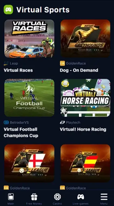 Can I bet on virtual sports on 1win?