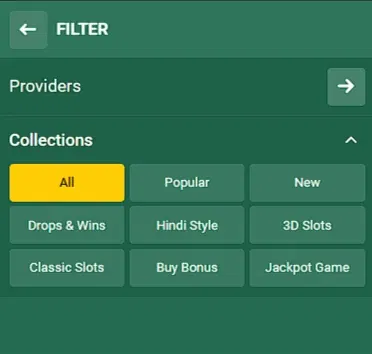 Betwinner slots categories