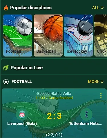 Bet on virtual sports on Betwinner