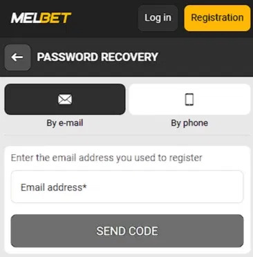 Melbet Password Recovery by Email