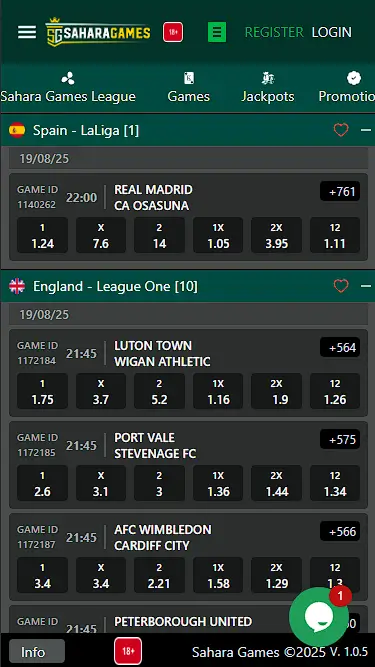 Sahara Games how to place a bet