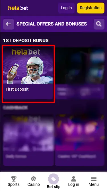 helabet welcome bonus