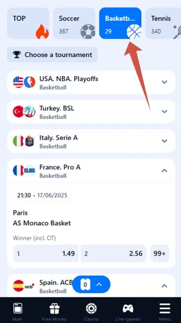 Can I bet on basketball on 1win?