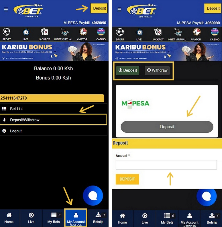 Inbet Deposit