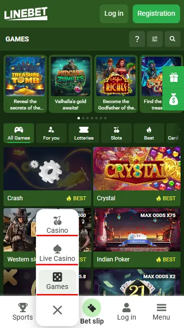 Linebet Casino: Online Casino and Live Games