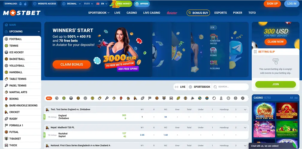 Mostbet betting site