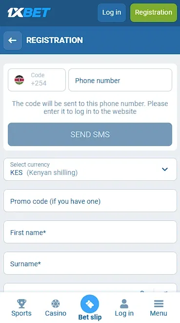 How to register on 1xbet Kenya?
