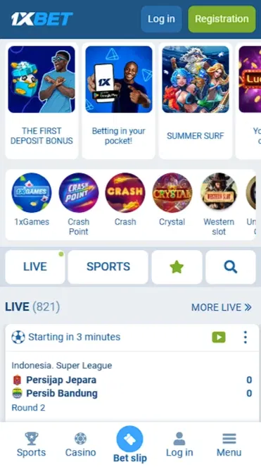 1xbet Kenya mobile website