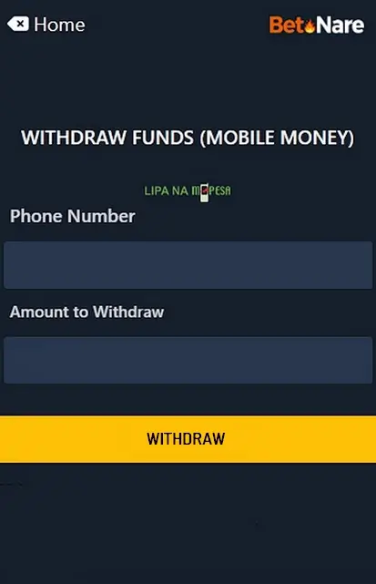 BetNare withdraw methods