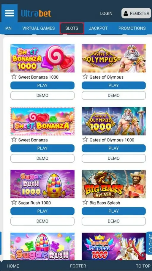 UltraBet slots