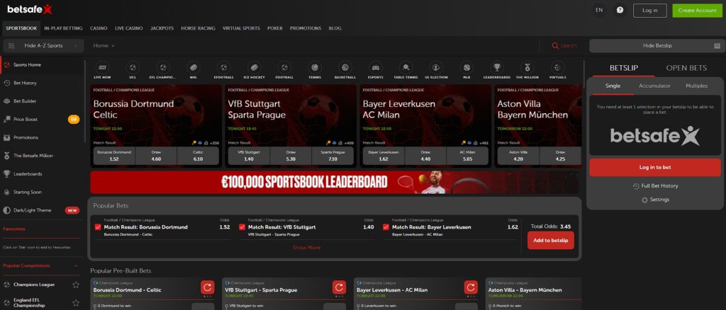 Betsafe website