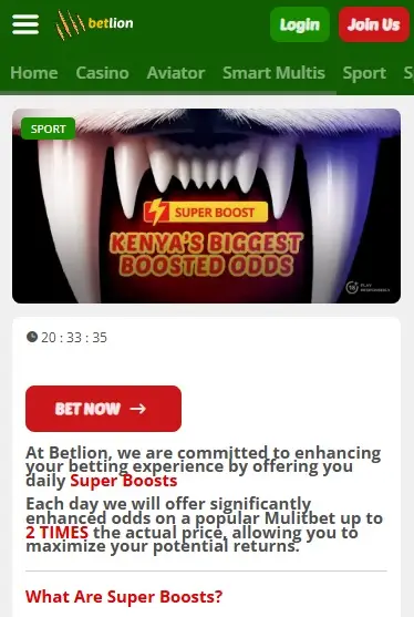 Betlion Super Boost Offer