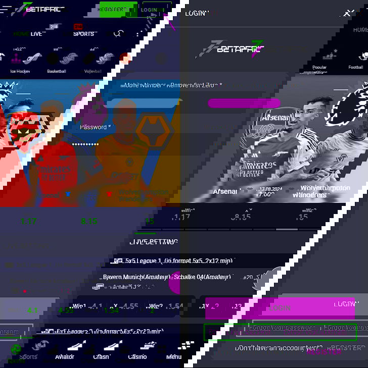 Betafriq login
