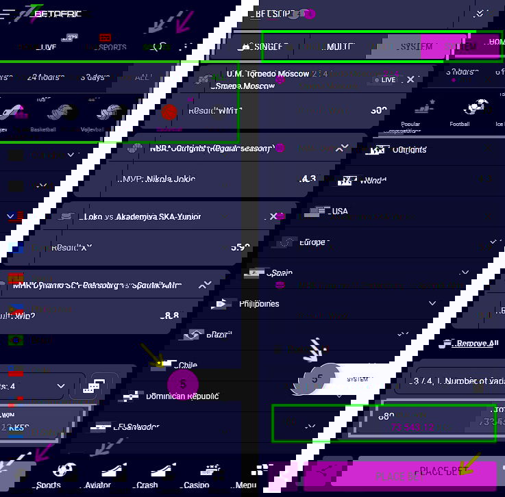 Betafriq sport+betslip