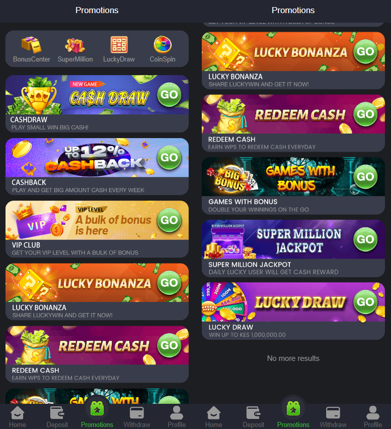 LuckyWin promotions