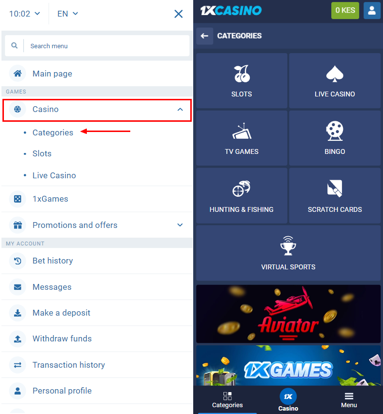Features of the 1xCasino